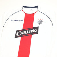 2005/06 RANGERS Vintage Umbro LS Away Football Shirt Jersey (XXL)