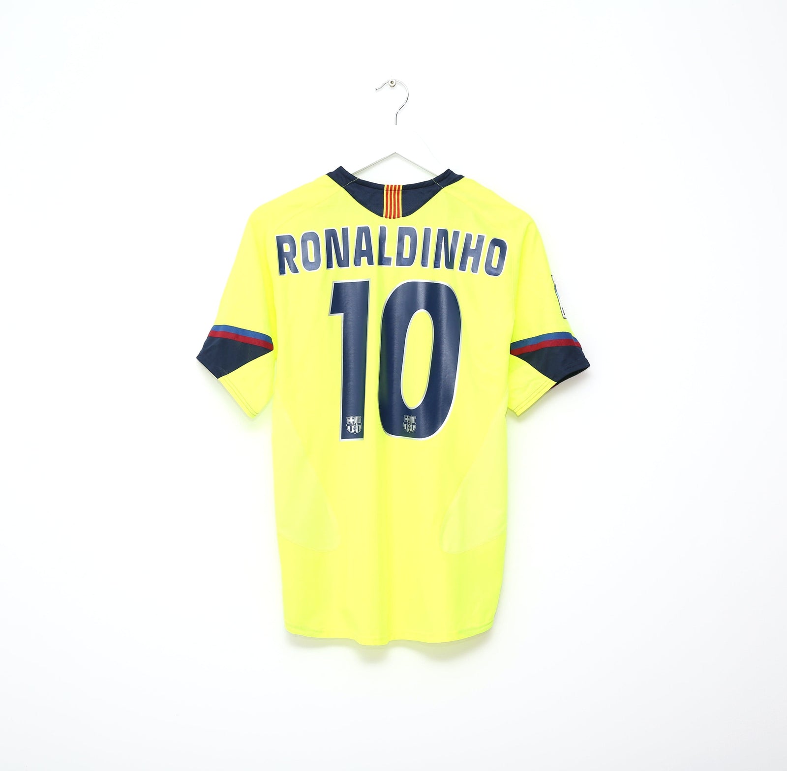 2005/06 RONALDINHO #10 Barcelona Vintage Nike Away Football Shirt Jersey (S)