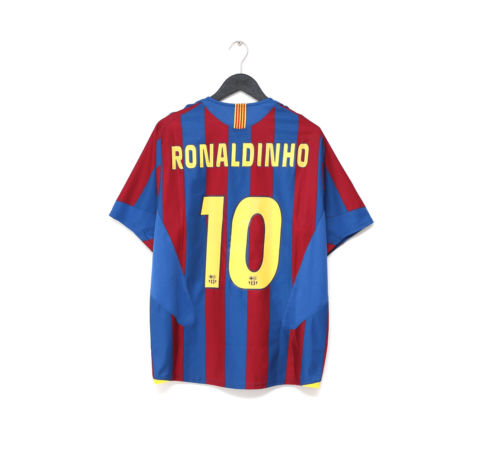 2005/06 RONALDINHO #10 Barcelona Vintage Nike Home Football Shirt (M)