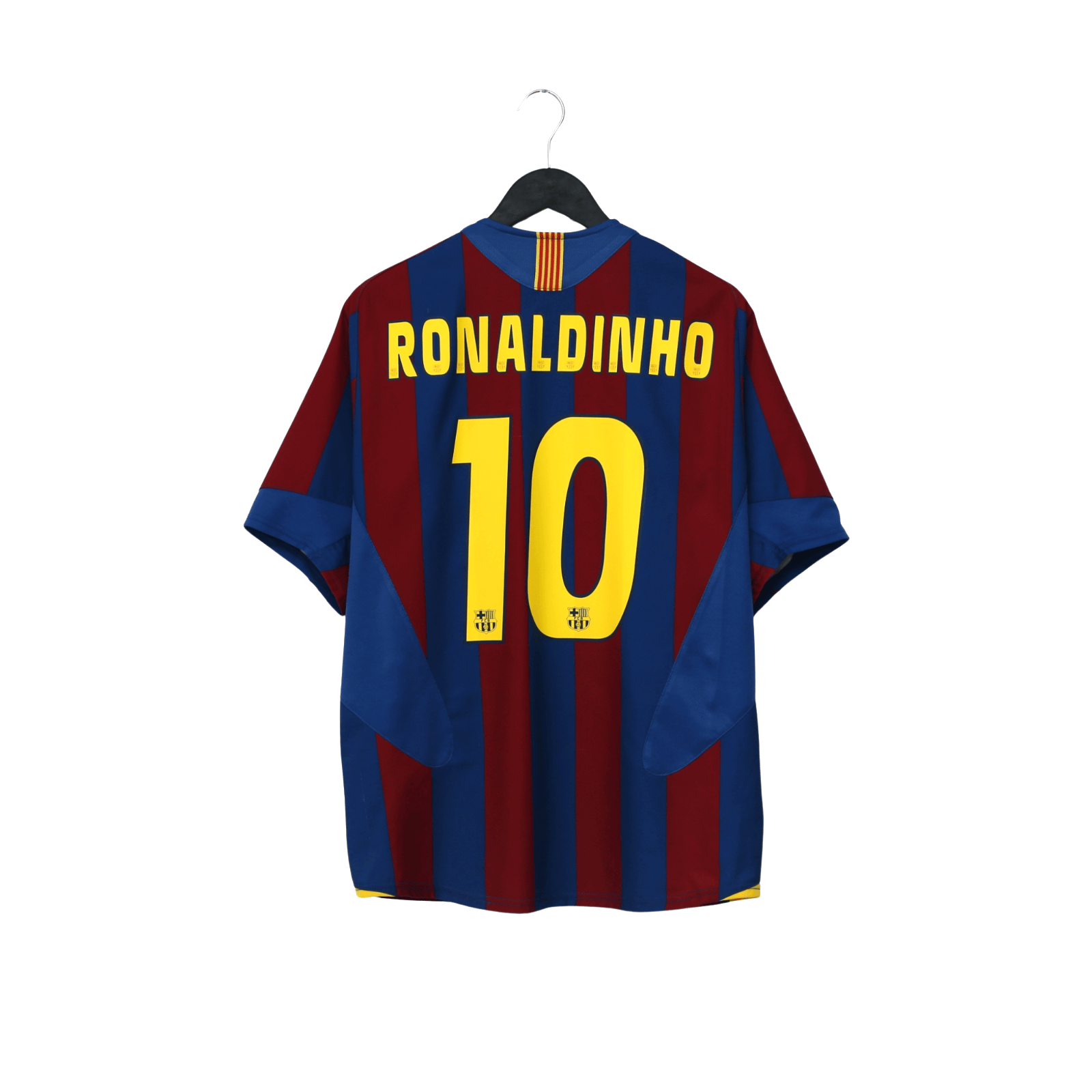 2005/06 Ronaldinho #10 Barcelona Vintage Nike Home Football Shirt (M)