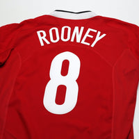 2005/06 Rooney #8 Manchester United Vintage Nike Home Football Shirt (M)