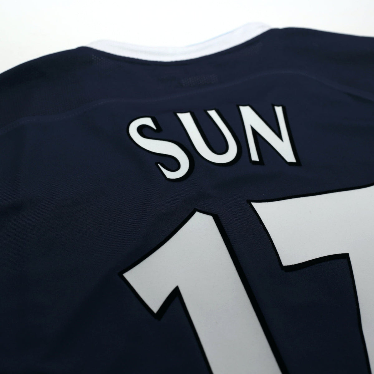 2005/06 Sun Ji Hai #17 Manchester City Vintage Reebok Away LS Football Shirt (M)