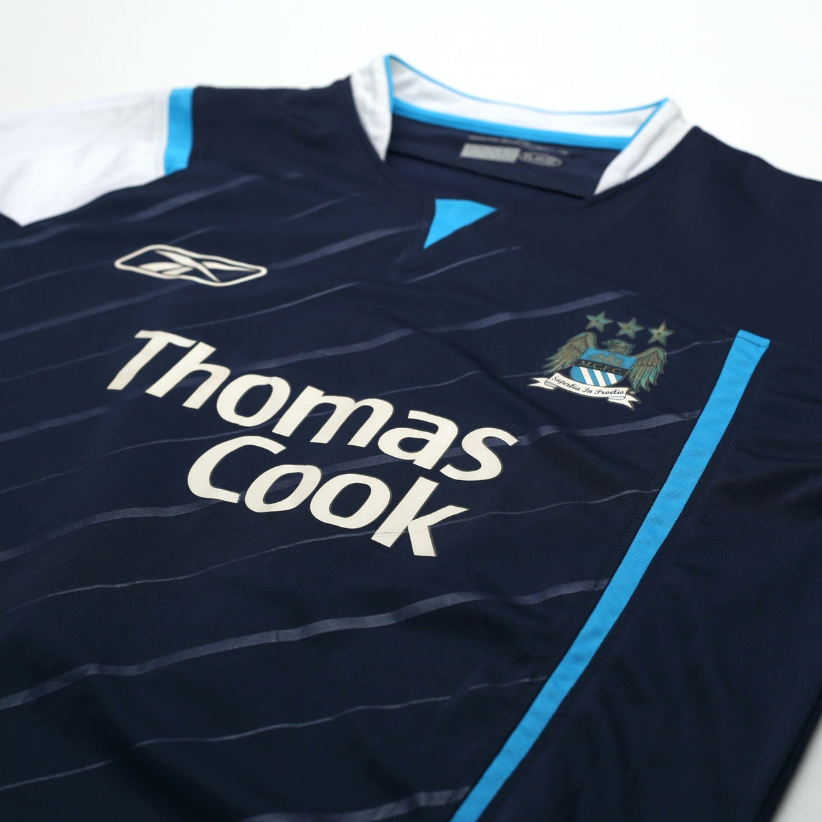 2005/06 Sun Ji Hai #17 Manchester City Vintage Reebok Away LS Football Shirt (M)