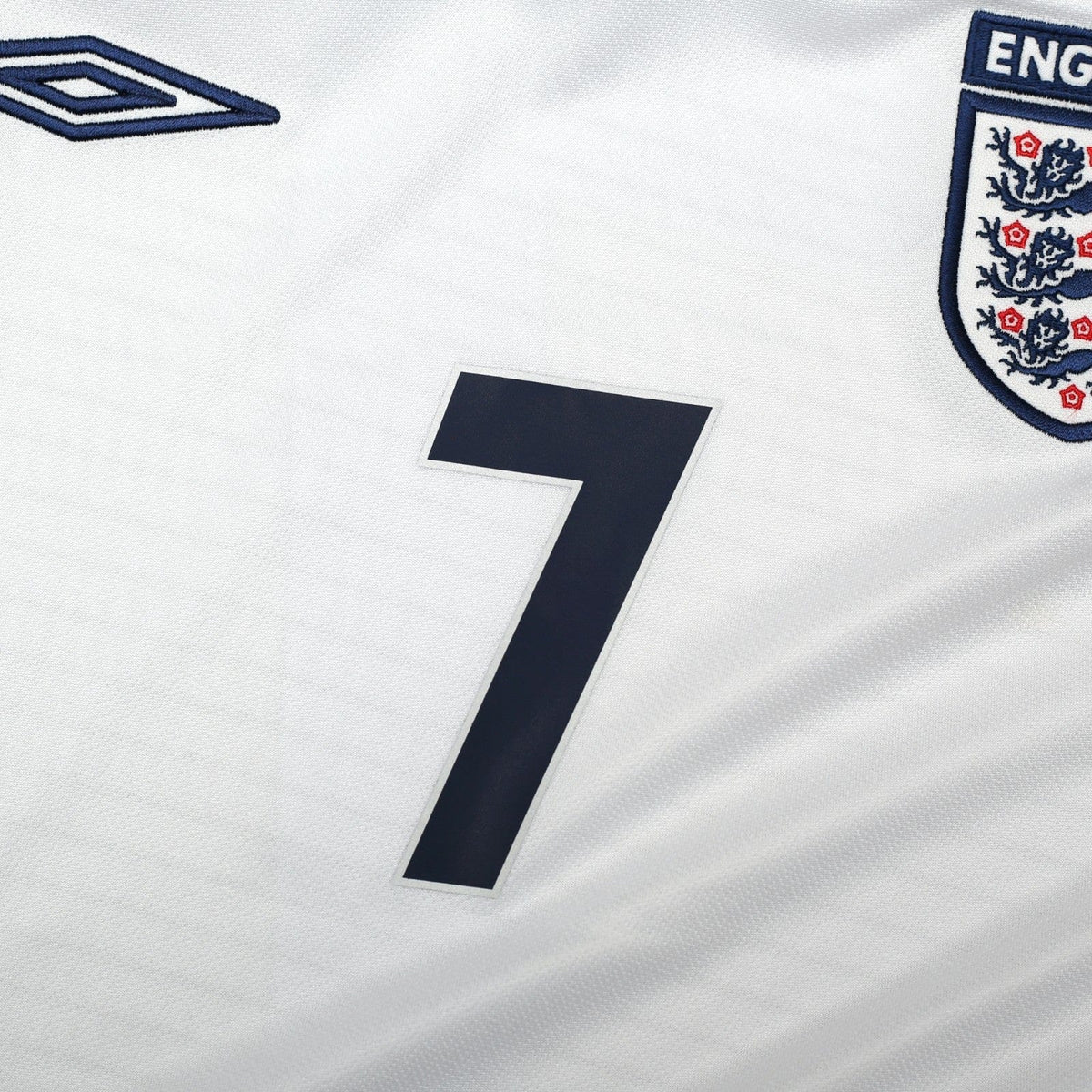 2005/07 Beckham #7 England Vintage Umbro Home Football Shirt (L) WC 2006