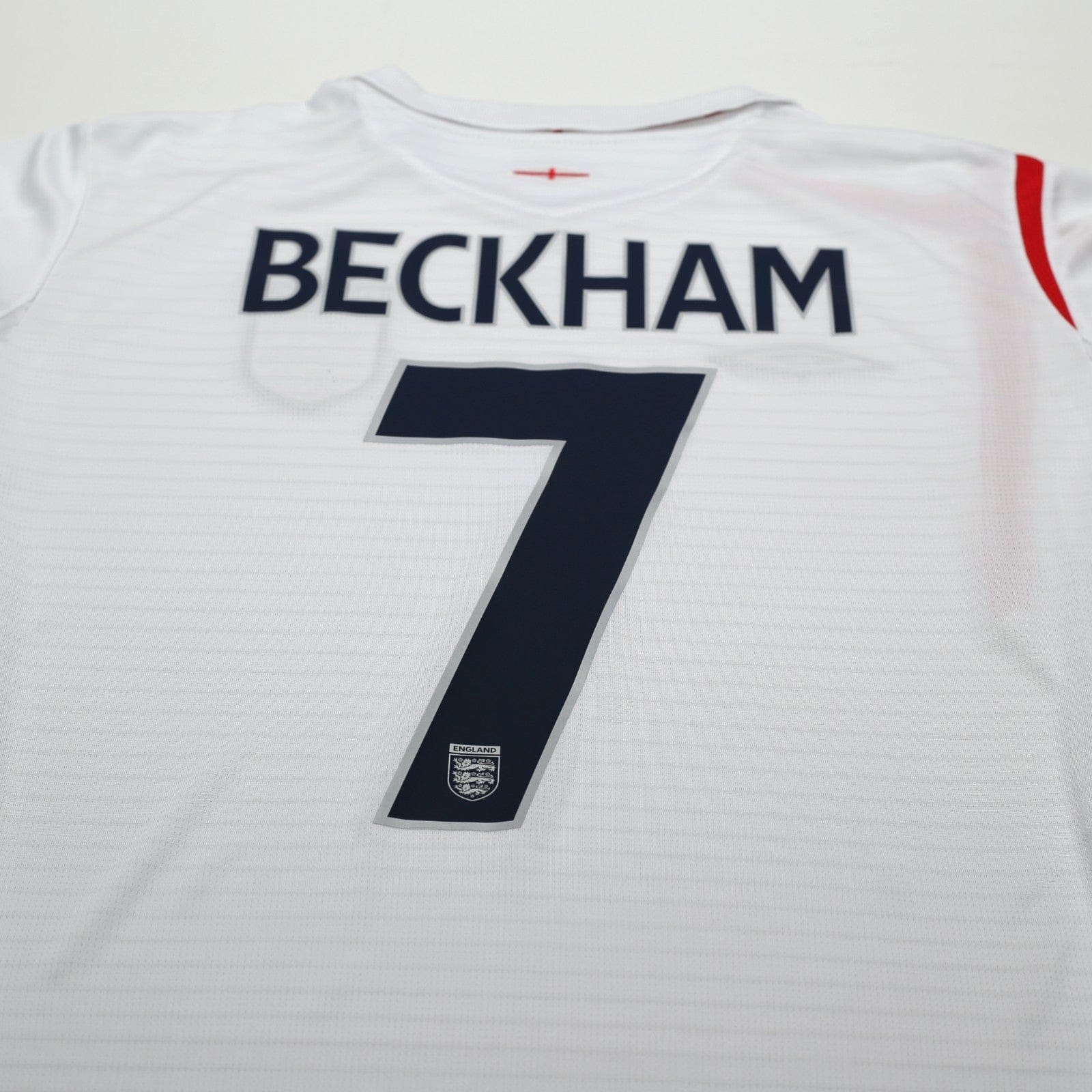 2005/07 Beckham #7 England Vintage Umbro Home Football Shirt (L) WC 2006