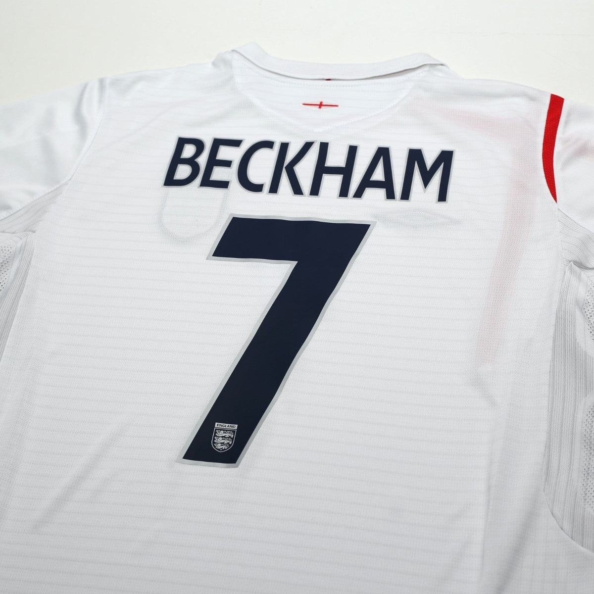 2005/07 Beckham #7 England Vintage Umbro Home Football Shirt (L) WC 2006
