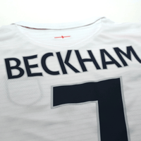 2005/07 Beckham #7 England Vintage Umbro Home Football Shirt (L) WC 2006