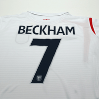 2005/07 Beckham #7 England Vintage Umbro Home Football Shirt (L) WC 2006