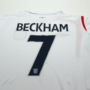 2005/07 Beckham #7 England Vintage Umbro Home Football Shirt (L) WC 2006