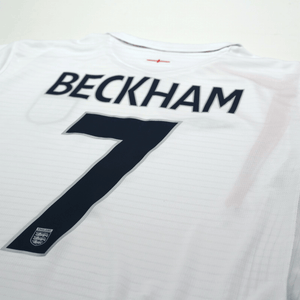 2005/07 Beckham #7 England Vintage Umbro Home Football Shirt (L) WC 2006