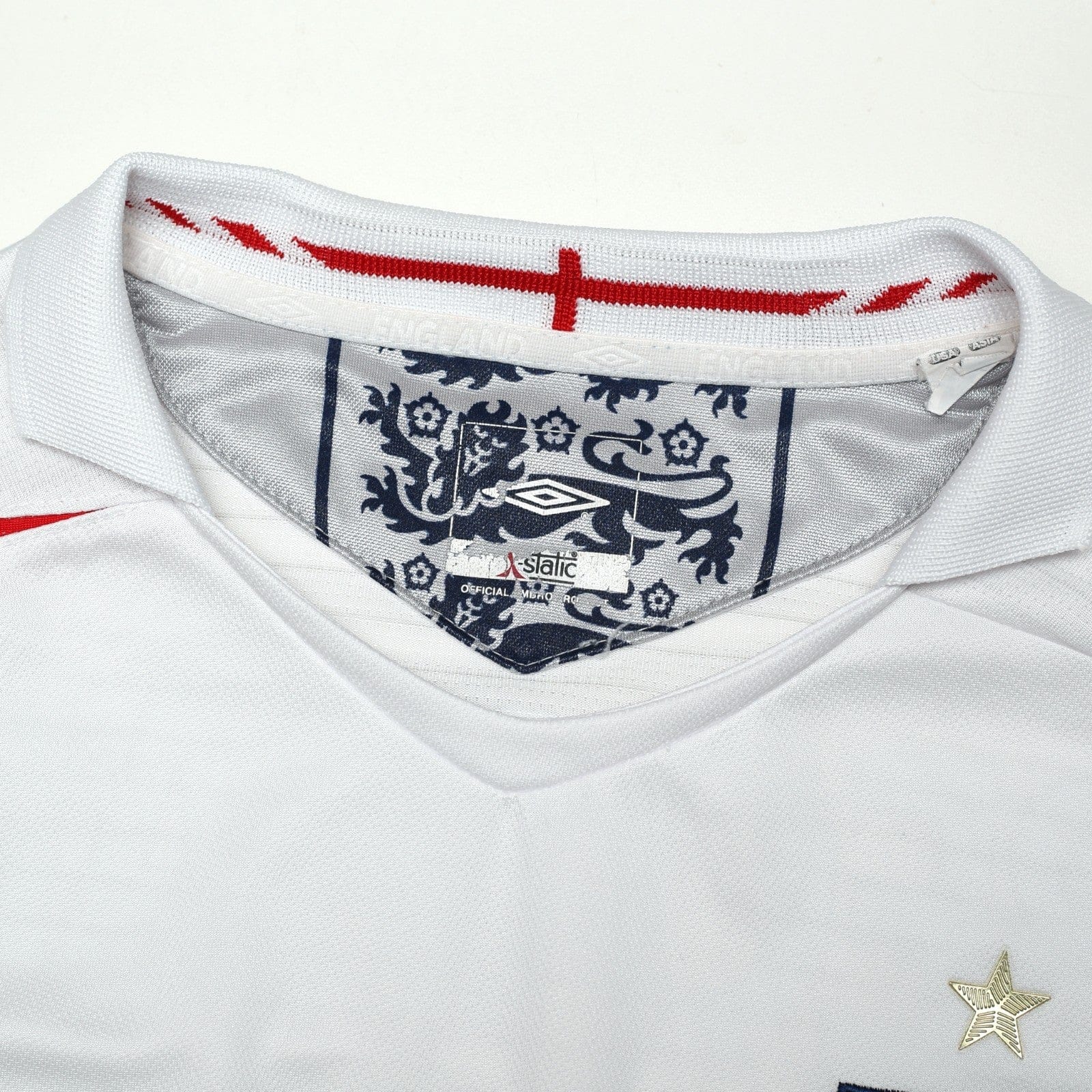 2005/07 Beckham #7 England Vintage Umbro Home Football Shirt (L) WC 2006