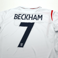 2005/07 Beckham #7 England Vintage Umbro Home Football Shirt (L) WC 2006