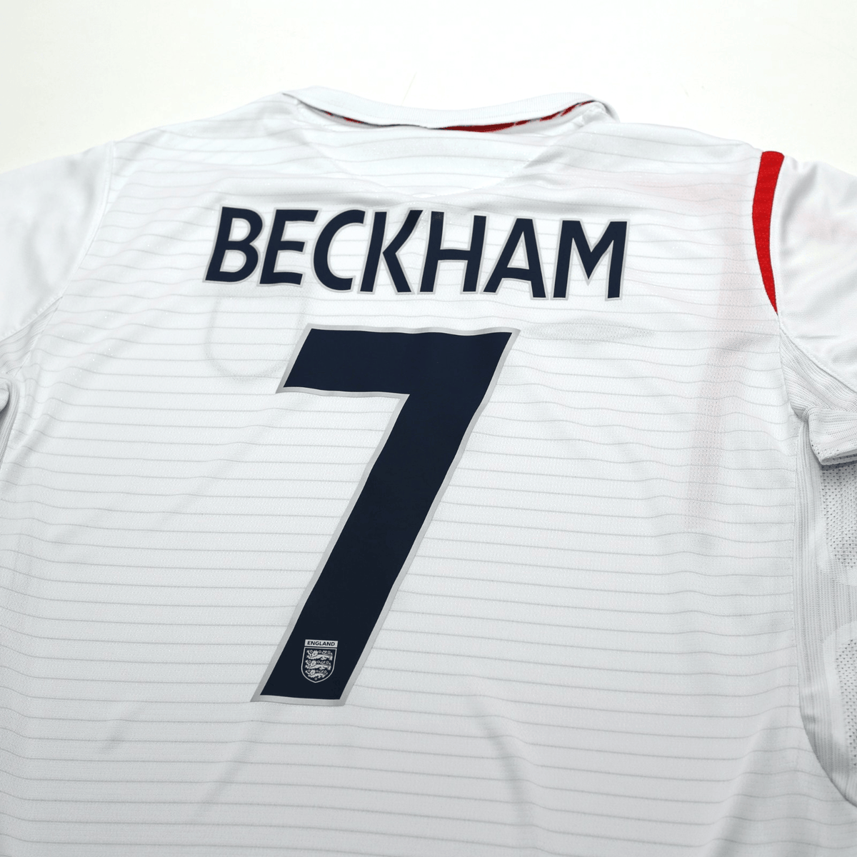 2005/07 Beckham #7 England Vintage Umbro Home Football Shirt (L) WC 2006