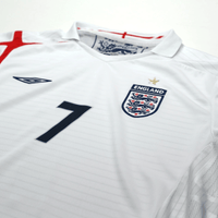 2005/07 Beckham #7 England Vintage Umbro Home Football Shirt (L) WC 2006