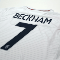 2005/07 Beckham #7 England Vintage Umbro Home Football Shirt (L) WC 2006