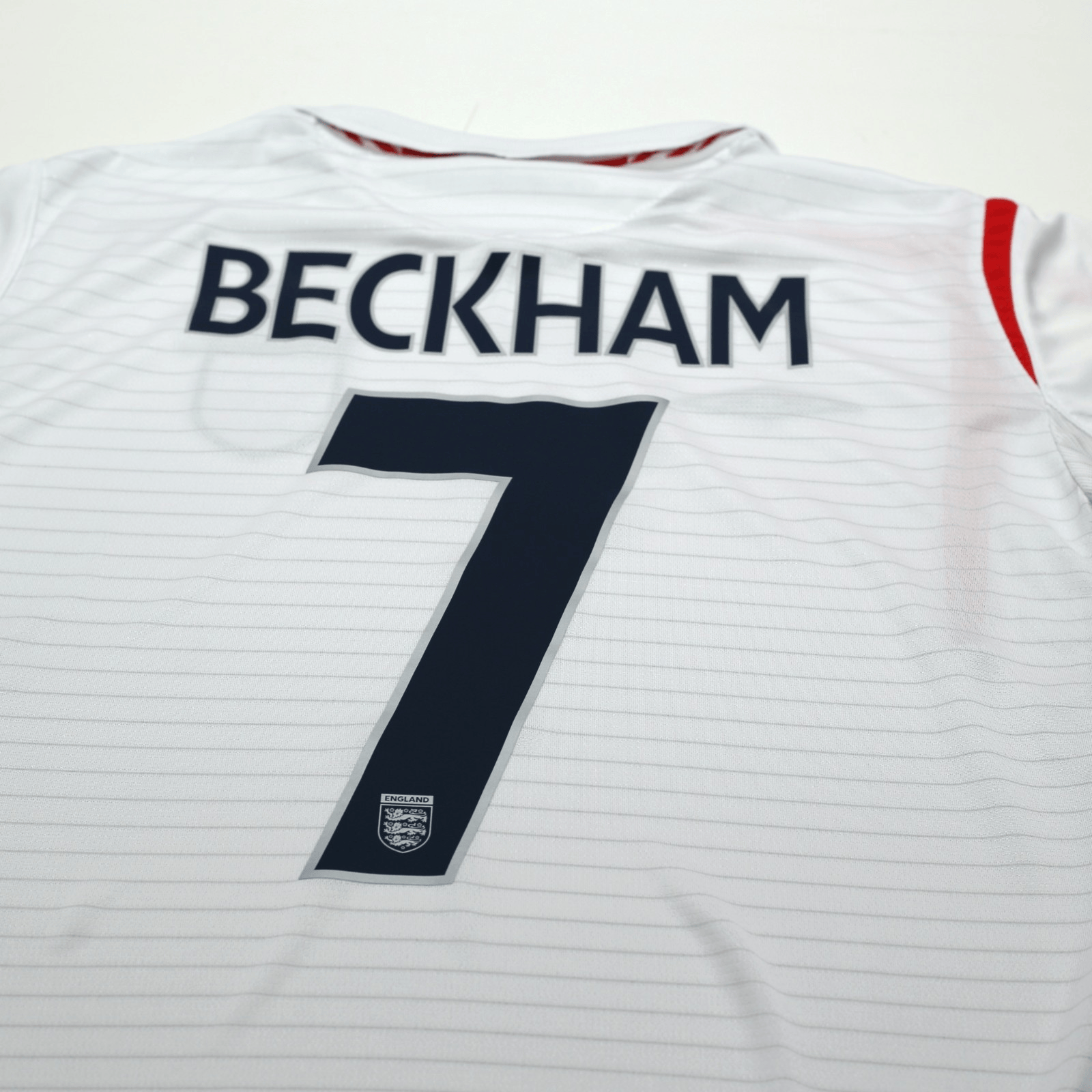 2005/07 Beckham #7 England Vintage Umbro Home Football Shirt (L) WC 2006