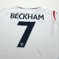 2005/07 Beckham #7 England Vintage Umbro Home Football Shirt (L) WC 2006