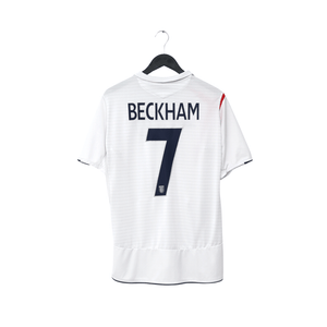 2005/07 Beckham #7 England Vintage Umbro Home Football Shirt (L) WC 2006
