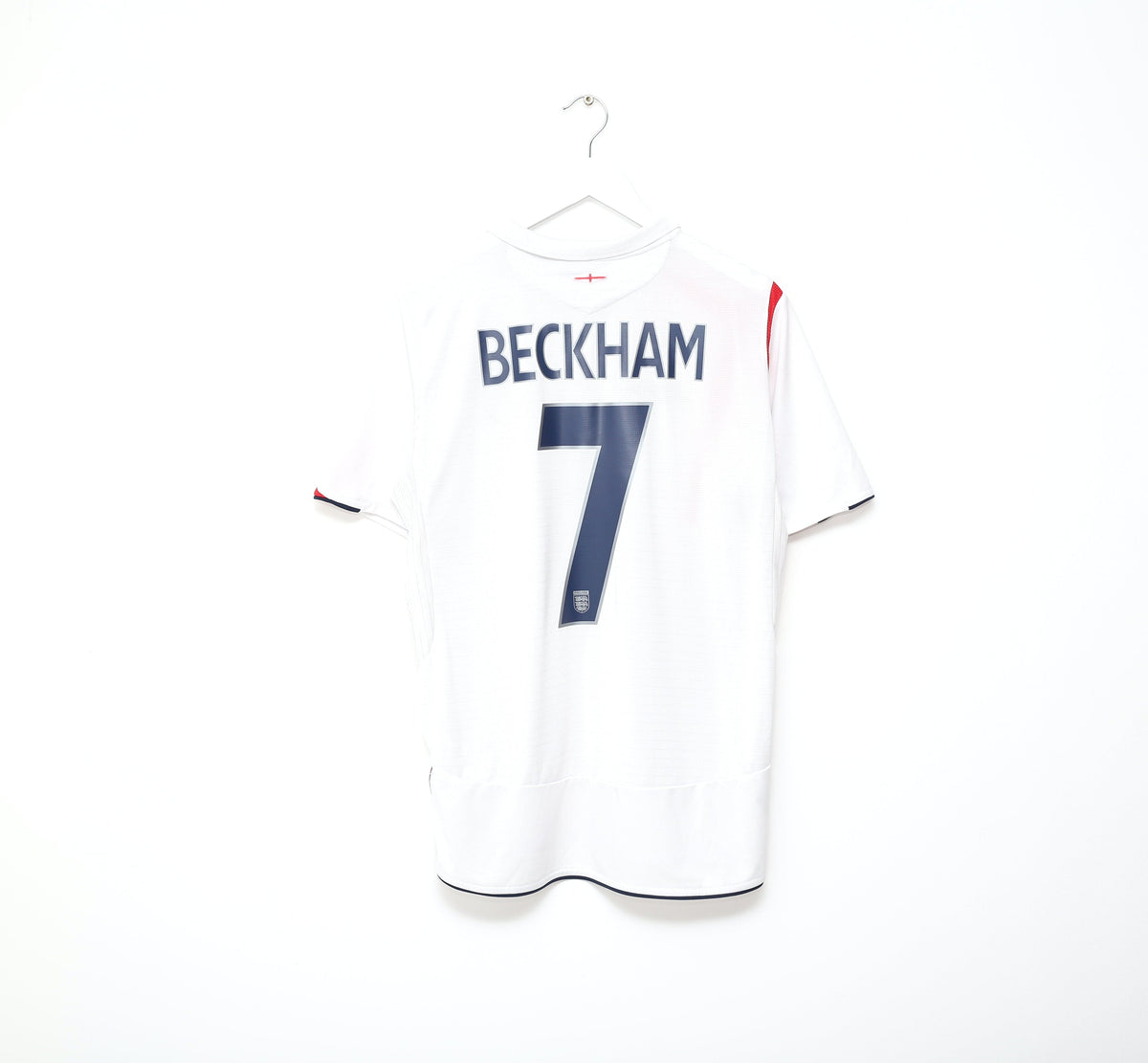 2005/07 BECKHAM #7 England Vintage Umbro Home Football Shirt (M) WC 2006