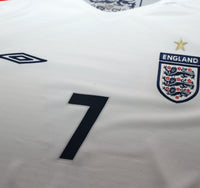 2005/07 BECKHAM #7 England Vintage Umbro Home Football Shirt (XL) WC 2006