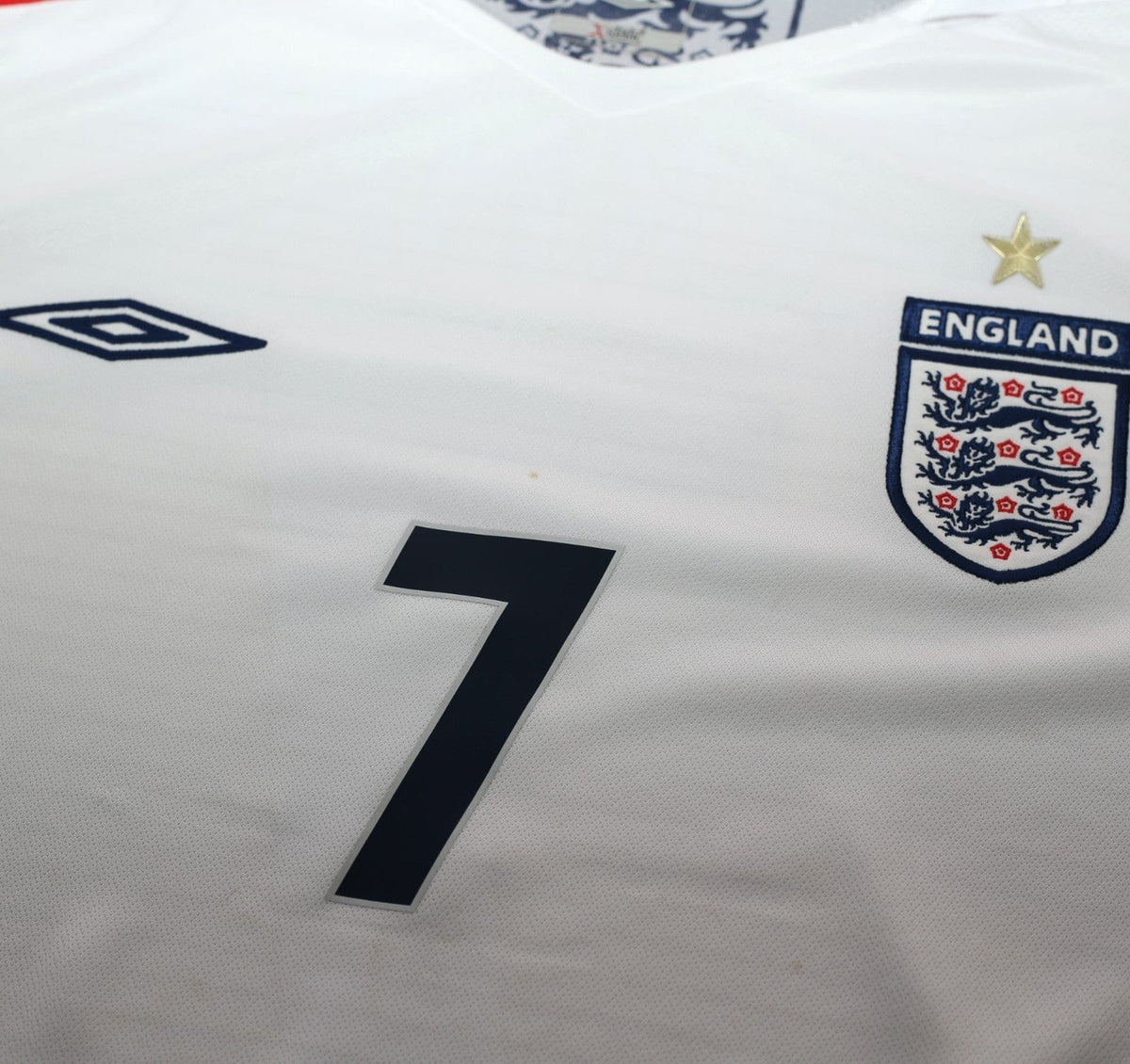 2005/07 BECKHAM #7 England Vintage Umbro Home Football Shirt (XL) WC 2006