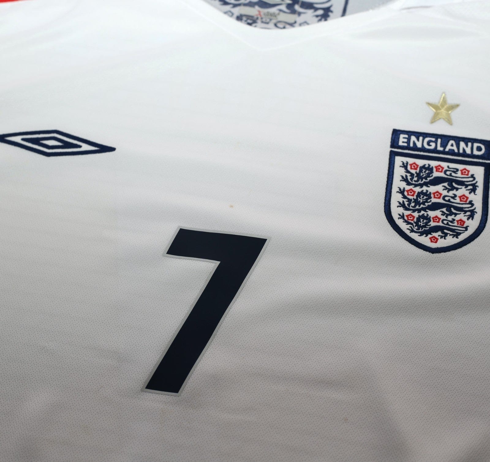 2005/07 BECKHAM #7 England Vintage Umbro Home Football Shirt (XL) WC 2006