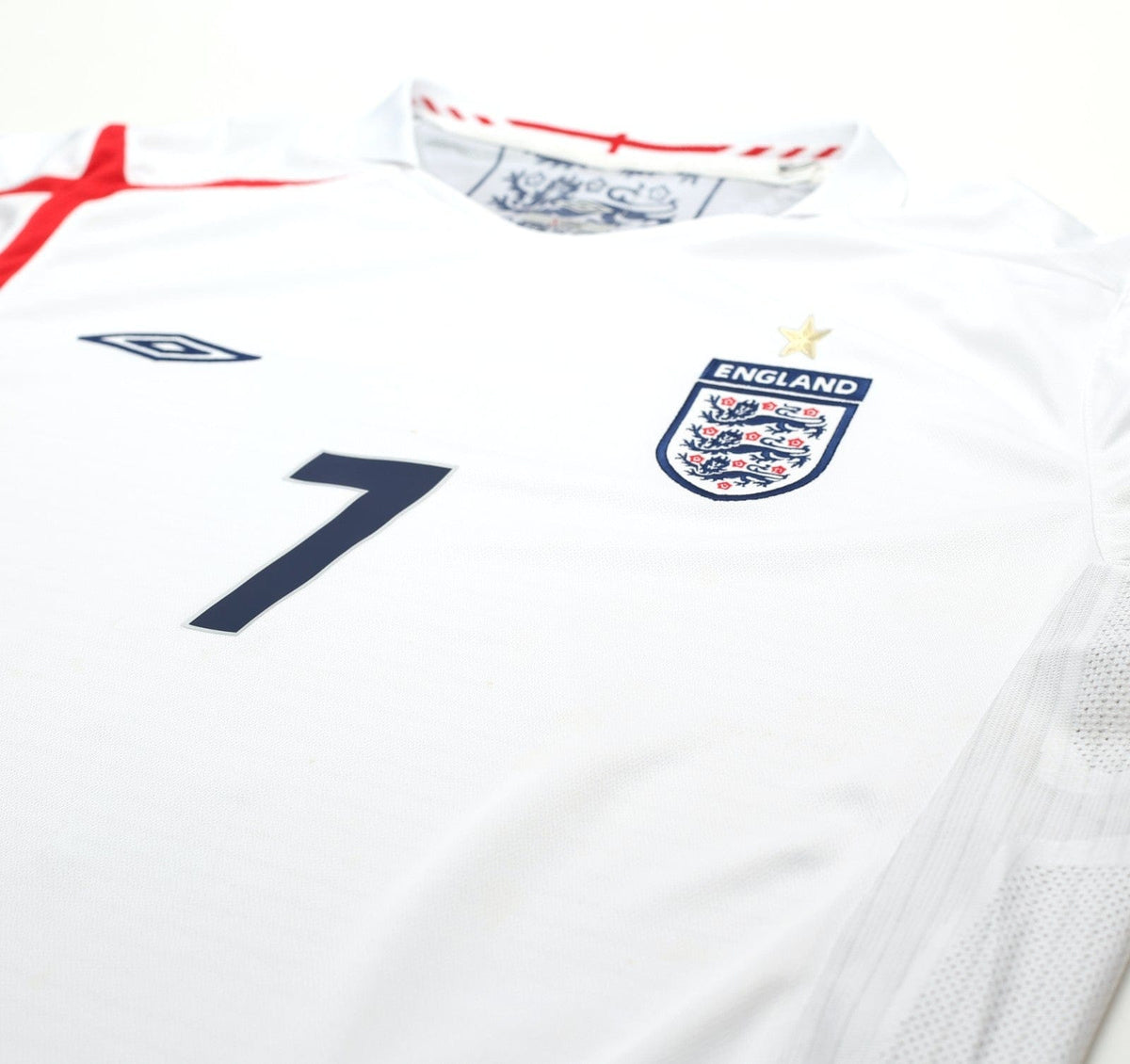 2005/07 BECKHAM #7 England Vintage Umbro Home Football Shirt (XL) WC 2006