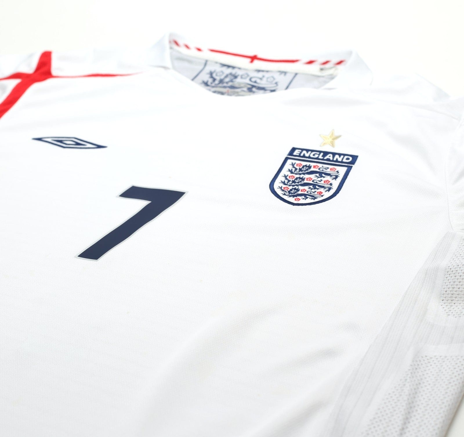 2005/07 BECKHAM #7 England Vintage Umbro Home Football Shirt (XL) WC 2006
