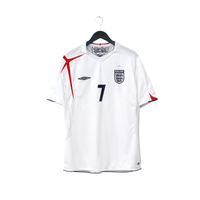 2005/07 Beckham #7 England Vintage Umbro Home Football Shirt (XL) WC 2006