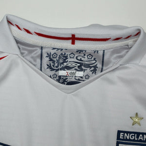 2005/07 Beckham #7 England Vintage Umbro Home Football Shirt (XL) WC 2006