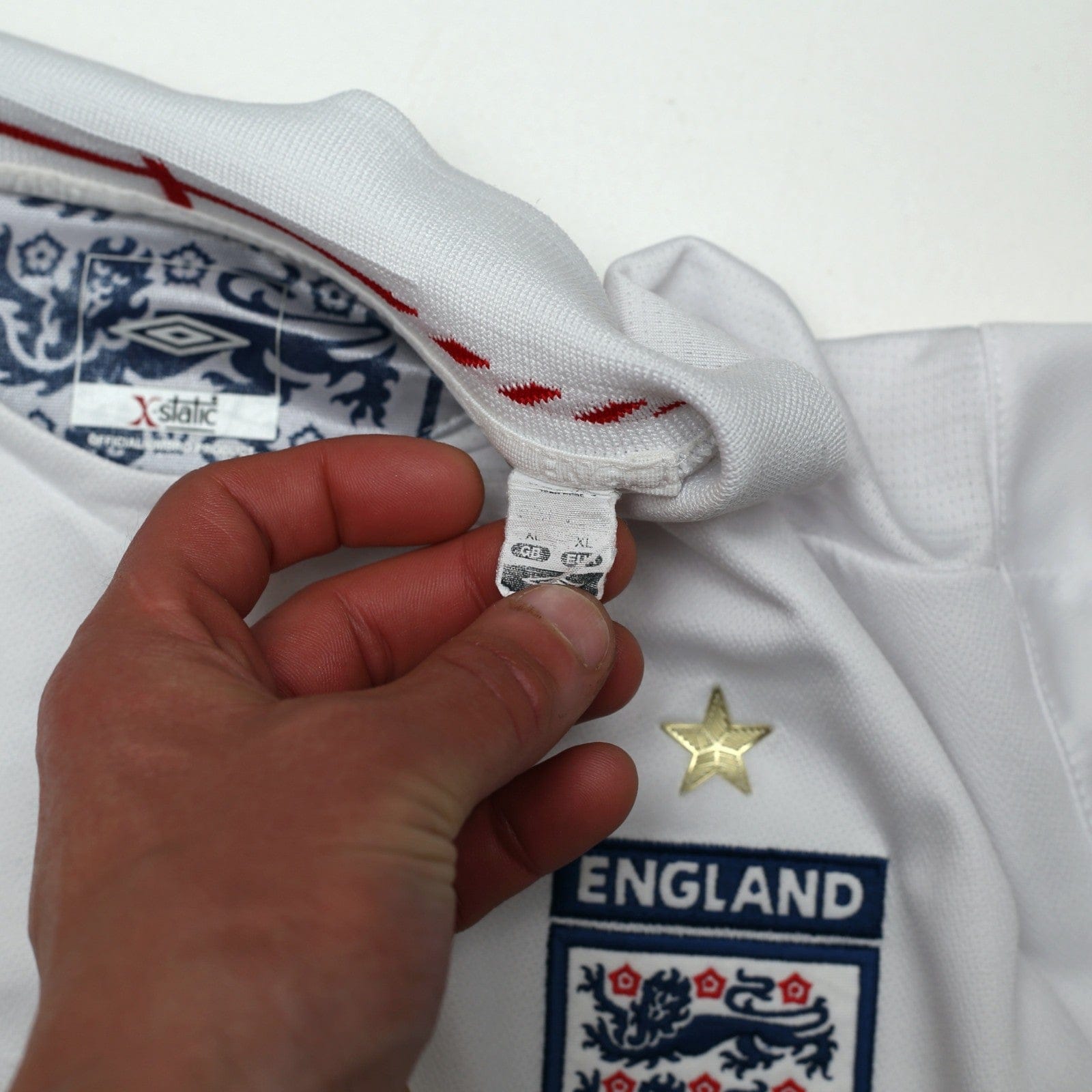 2005/07 Beckham #7 England Vintage Umbro Home Football Shirt (XL) WC 2006