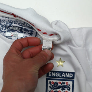2005/07 Beckham #7 England Vintage Umbro Home Football Shirt (XL) WC 2006