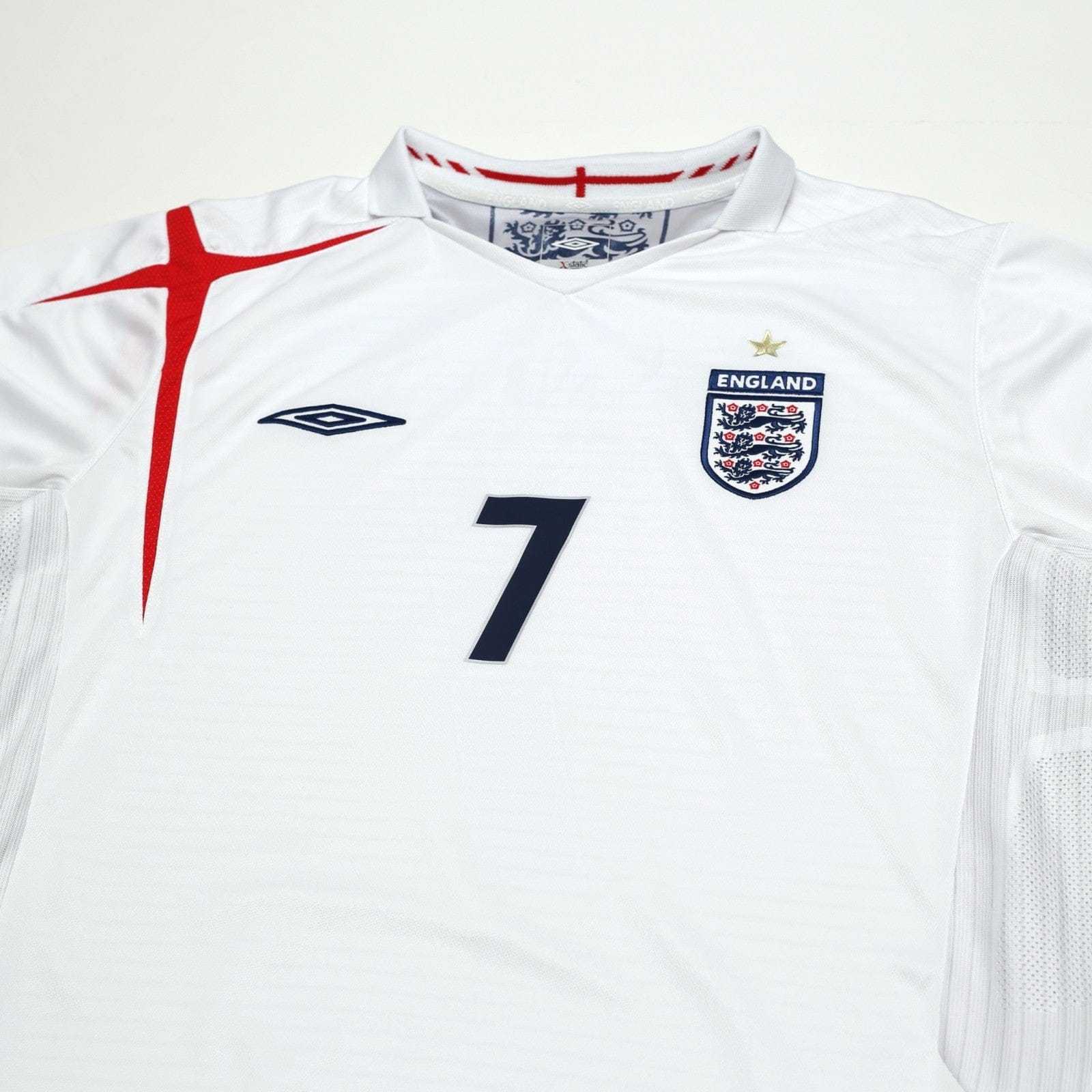 2005/07 Beckham #7 England Vintage Umbro Home Football Shirt (XL) WC 2006