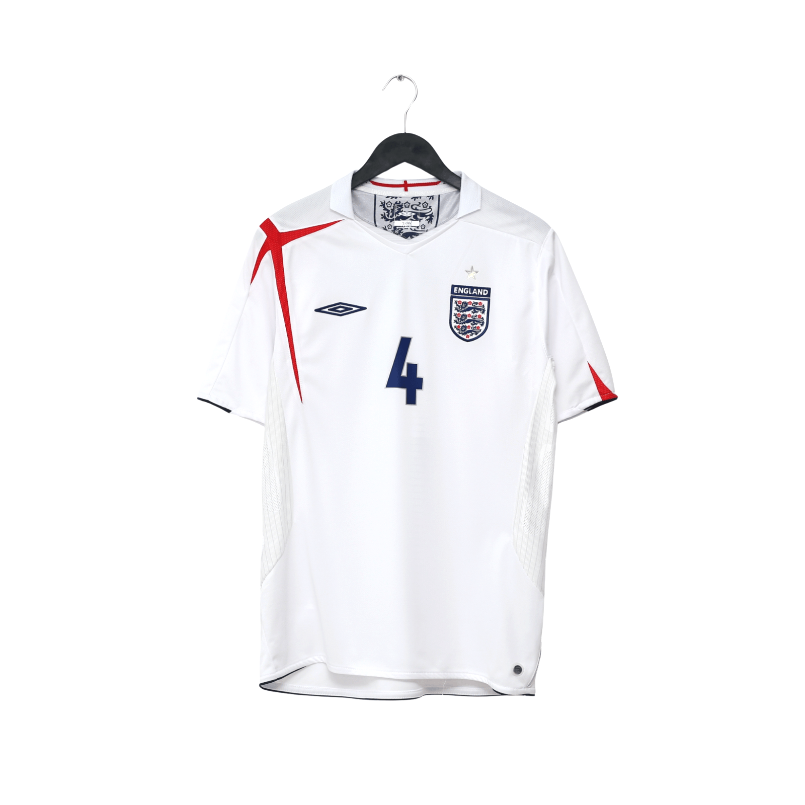 2005/07 Gerrard #4 England Vintage Umbro Home Football Shirt (L) WC 2006