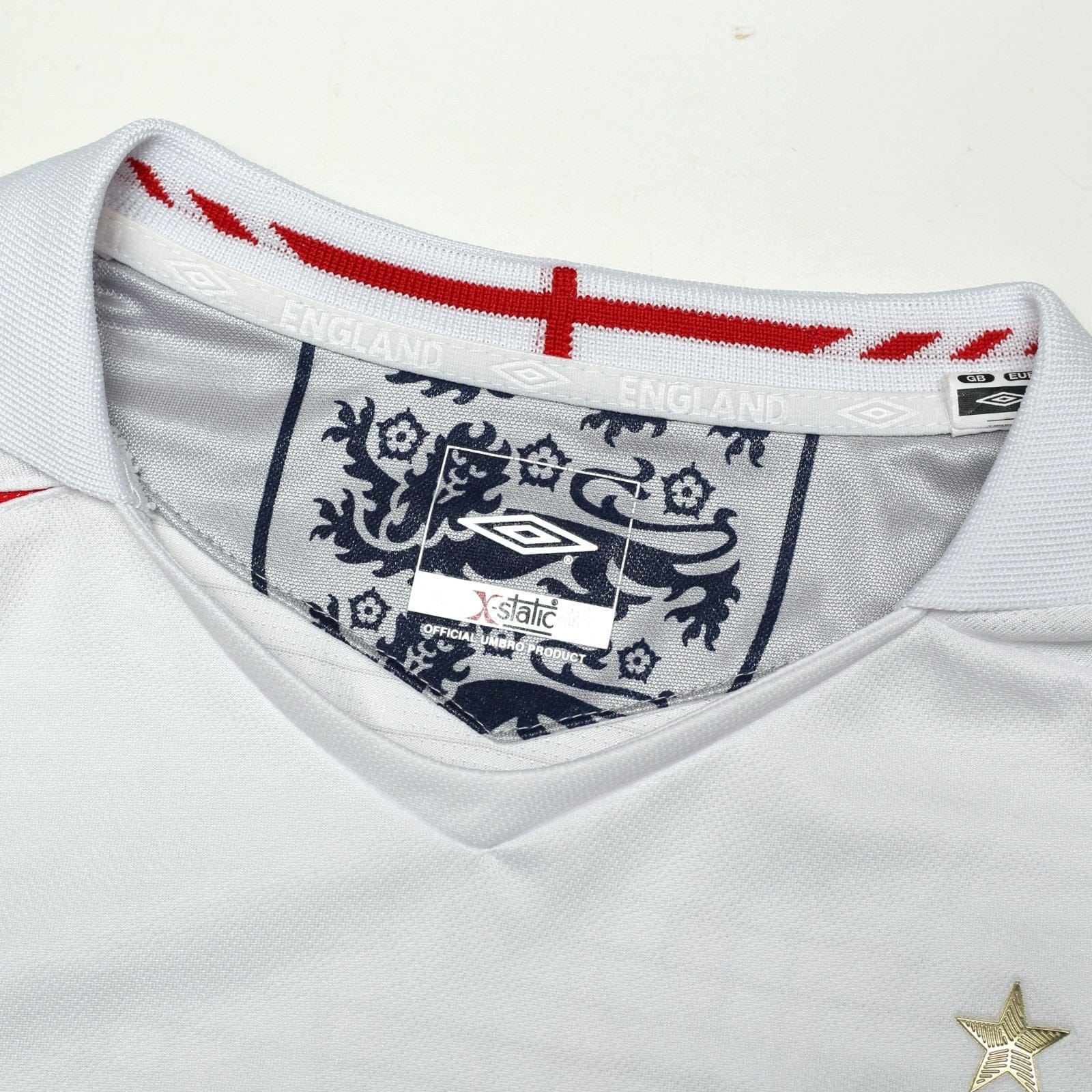 2005/07 Gerrard #4 England Vintage Umbro Home Football Shirt (L) WC 2006