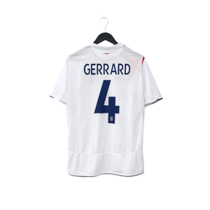 2005/07 Gerrard #4 England Vintage Umbro Home Football Shirt (M) WC 2006