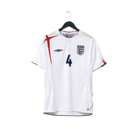 2005/07 Gerrard #4 England Vintage Umbro Home Football Shirt (M) WC 2006