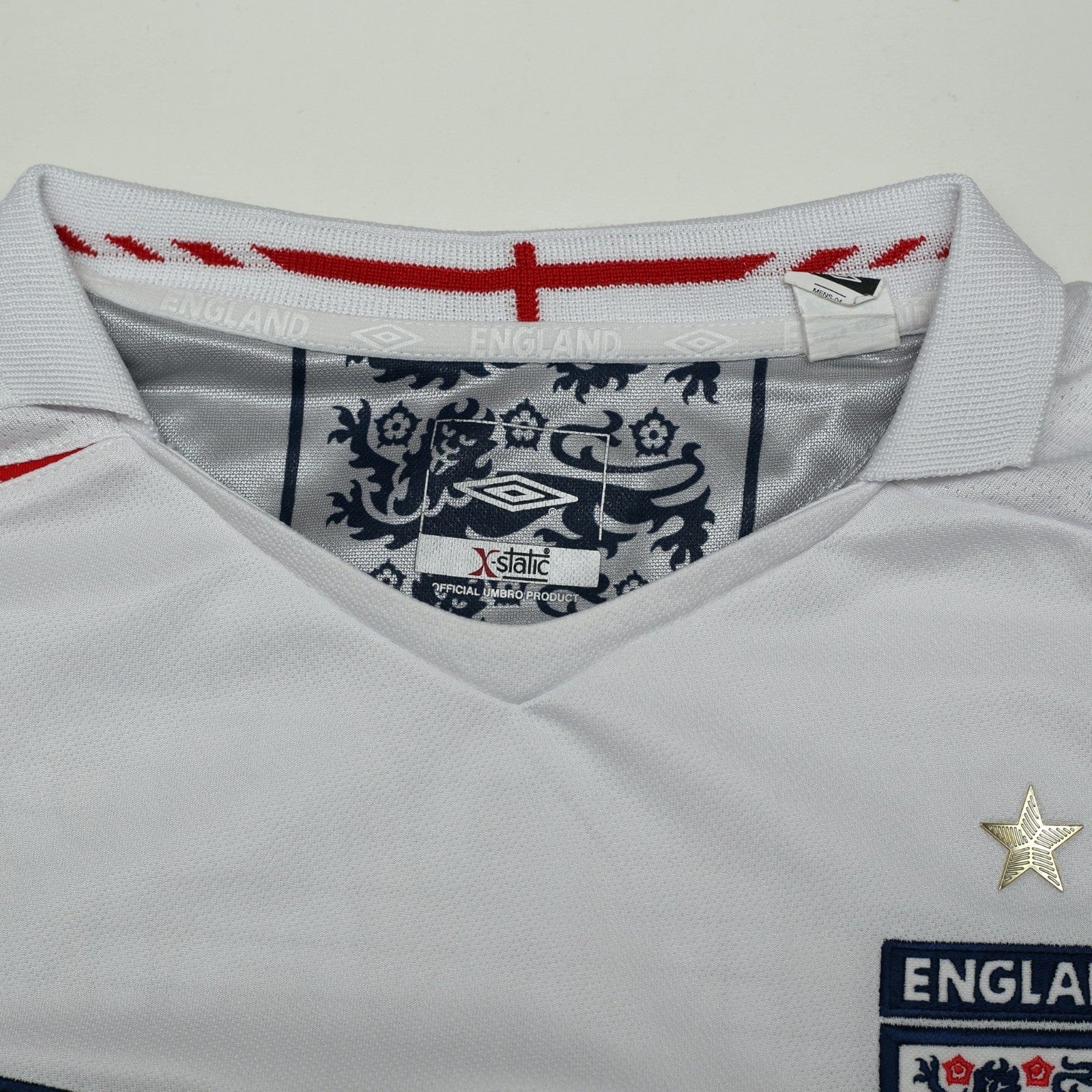 2005/07 Gerrard #4 England Vintage Umbro Home Football Shirt (M) WC 2006