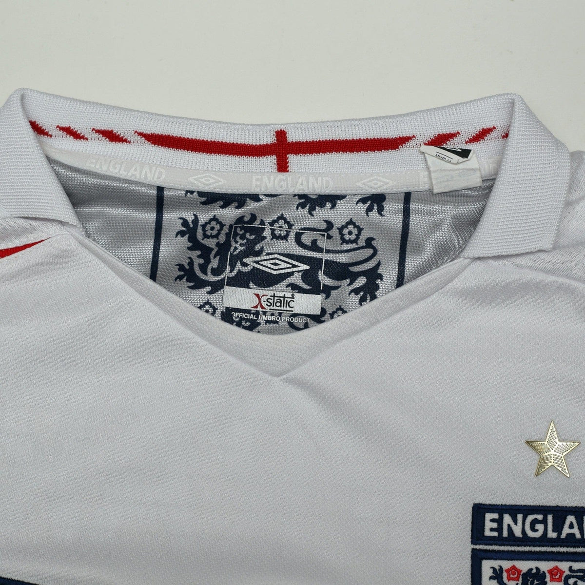 2005/07 Gerrard #4 England Vintage Umbro Home Football Shirt (M) WC 2006