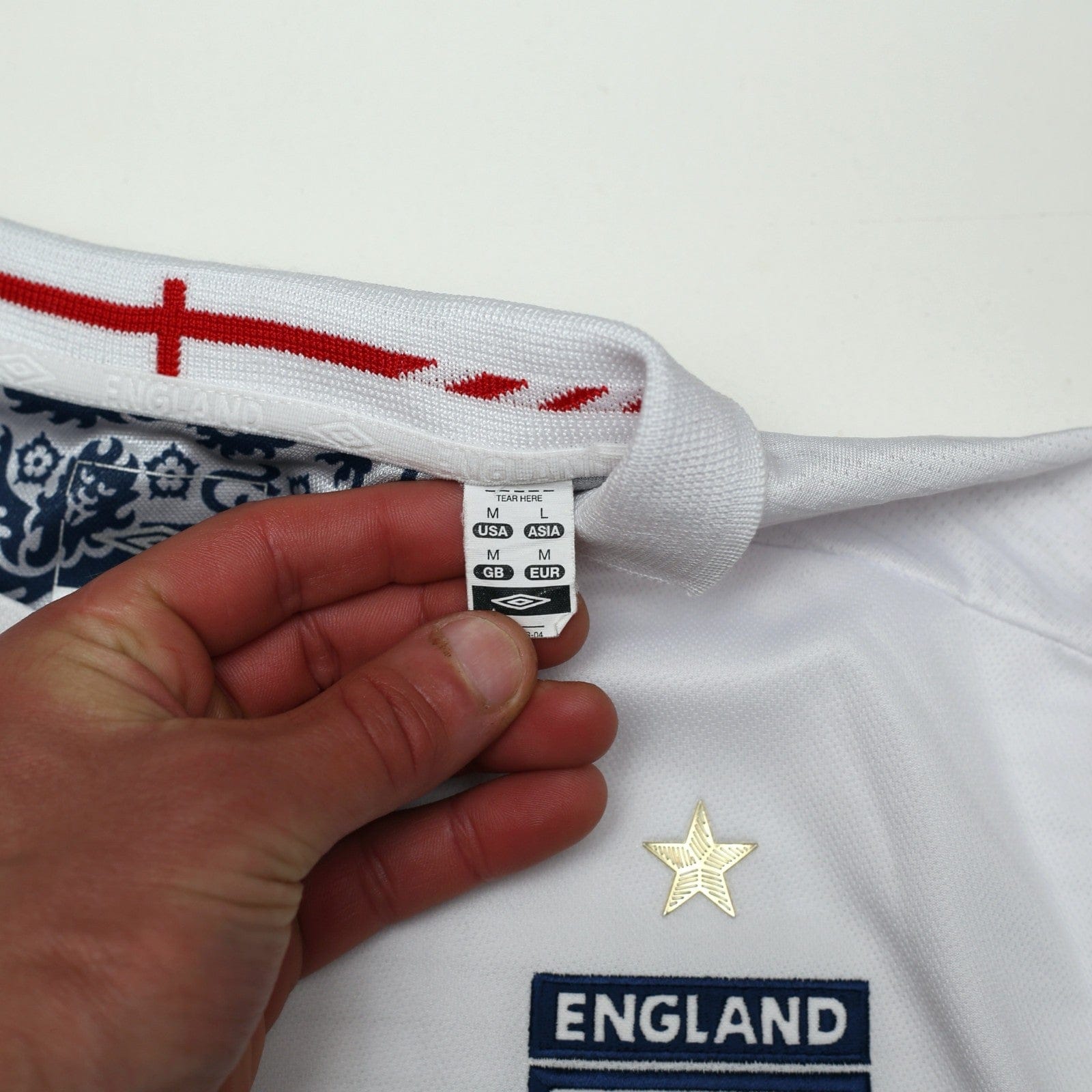 2005/07 Gerrard #4 England Vintage Umbro Home Football Shirt (M) WC 2006