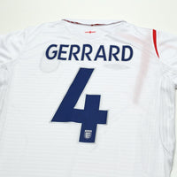 2005/07 Gerrard #4 England Vintage Umbro Home Football Shirt (M) WC 2006