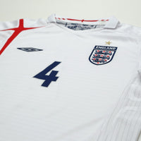 2005/07 Gerrard #4 England Vintage Umbro Home Football Shirt (M) WC 2006