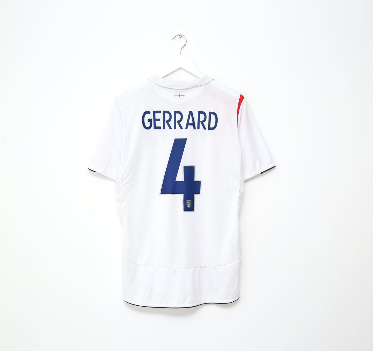 2005/07 GERRARD #4 England Vintage Umbro Home Football Shirt (M) WC 2006