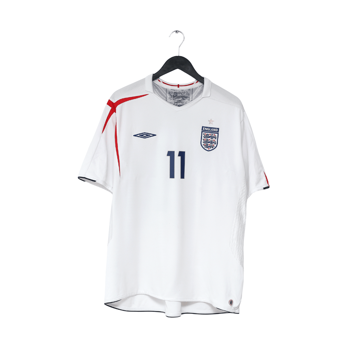 2005/07 J. COLE #11 England Vintage Umbro Home Football Shirt XXL World Cup 2006