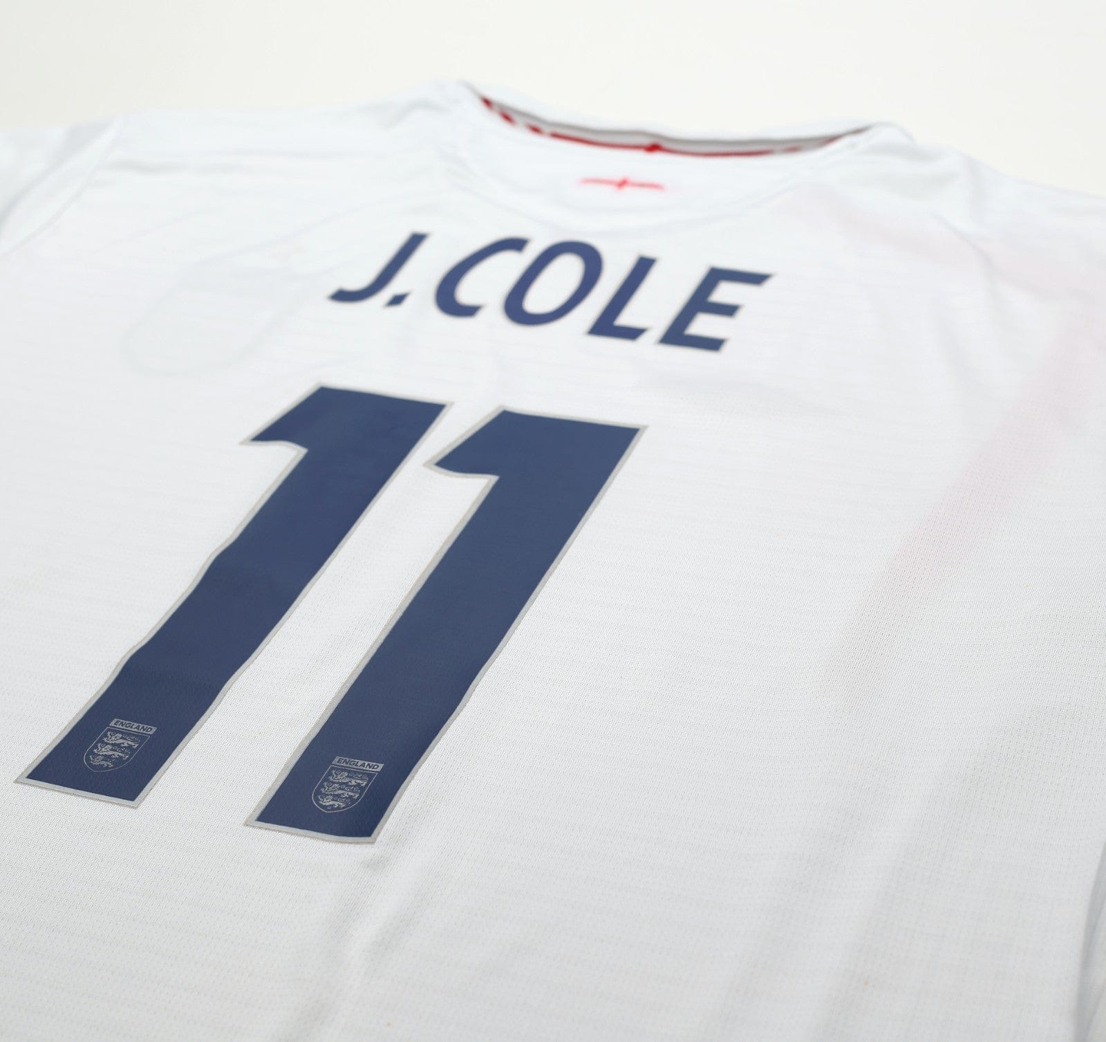 2005/07 J. COLE #11 England Vintage Umbro Home Football Shirt XXL World Cup 2006
