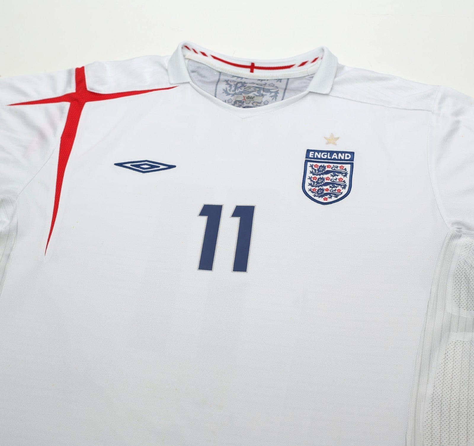2005/07 J. COLE #11 England Vintage Umbro Home Football Shirt XXL World Cup 2006
