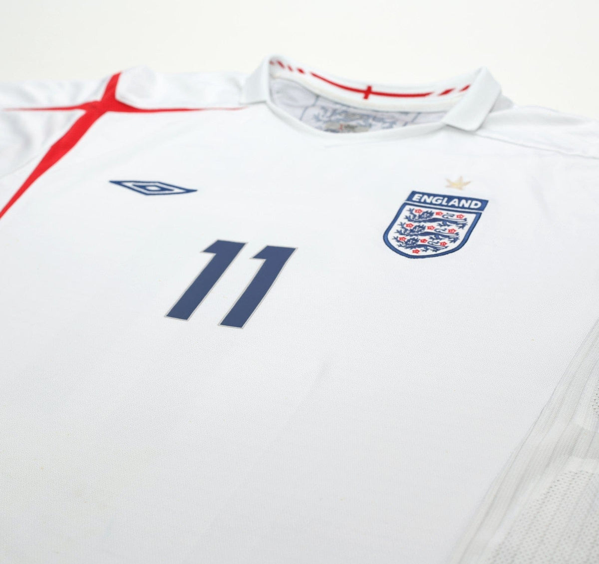 2005/07 J. COLE #11 England Vintage Umbro Home Football Shirt XXL World Cup 2006