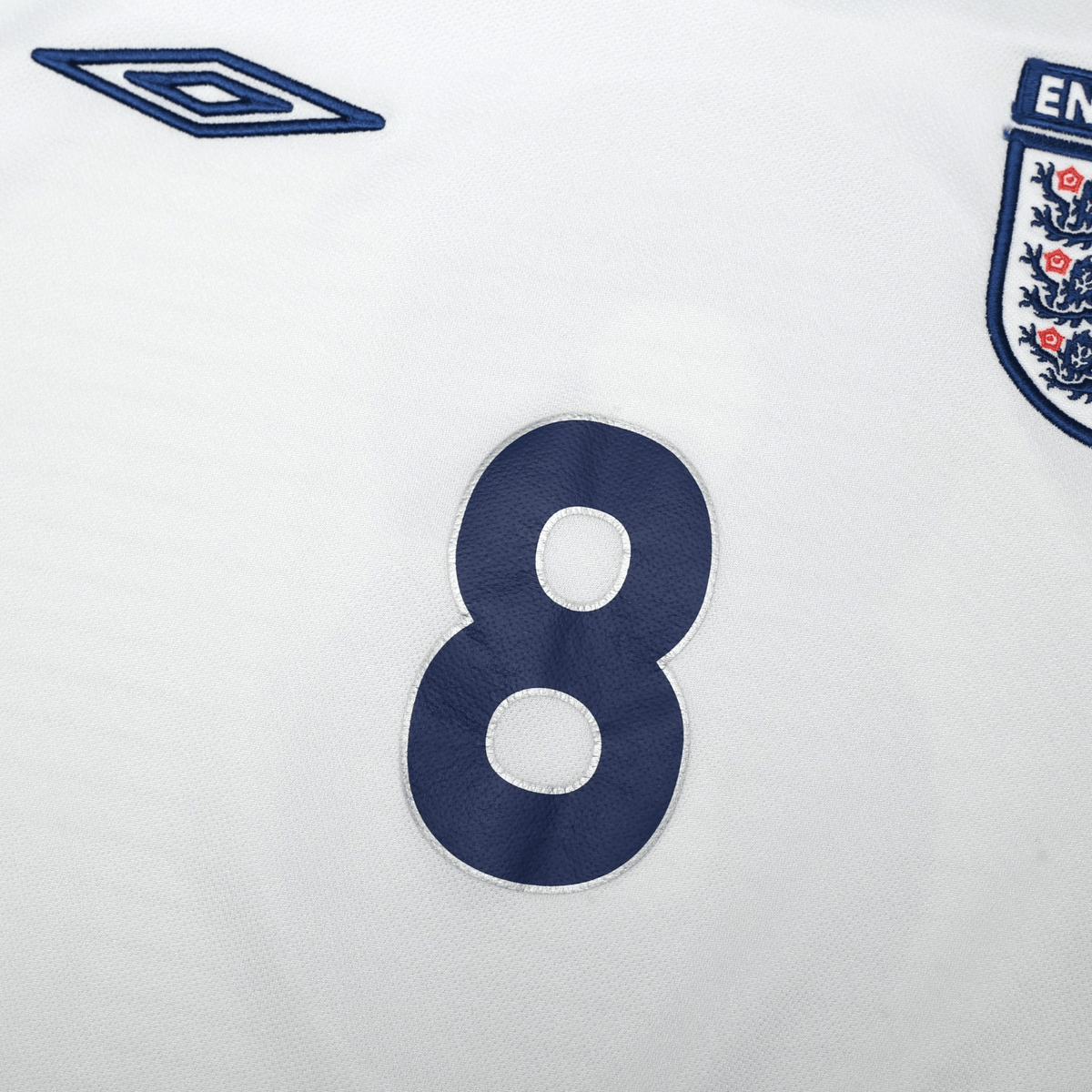 2005/07 Lampard #8 England Vintage Umbro Home Football Shirt (L) World Cup 2006