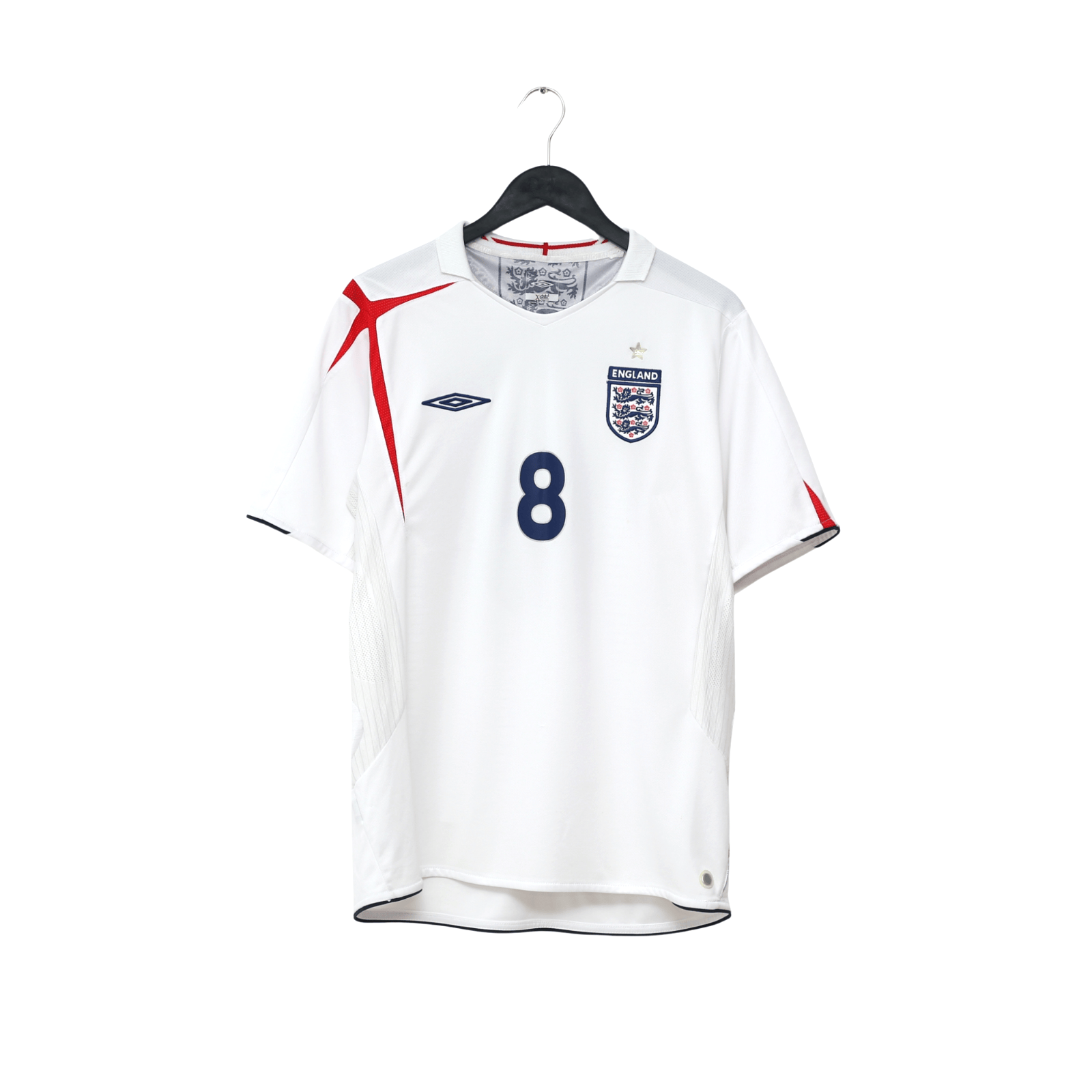 2005/07 Lampard #8 England Vintage Umbro Home Football Shirt (L) World Cup 2006