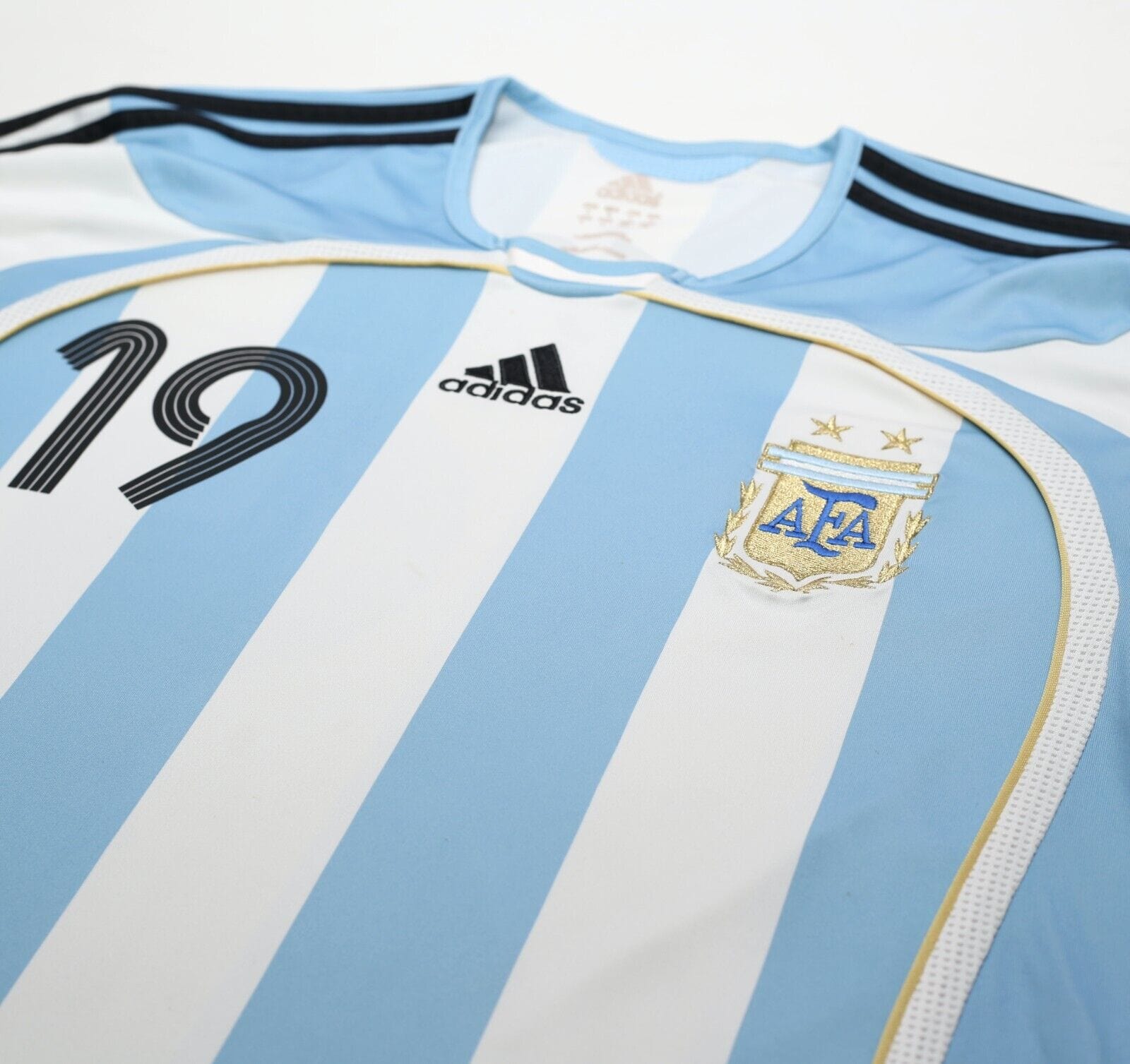 2005/07 MESSI #19 Argentina Vintage adidas Home Football Shirt (L) WC 2006